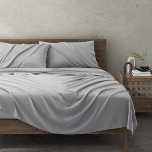 Queen Cooling Sheets Set COMFLIVE 4PC Rayon Cool Fiber Deep Pocket Bedding Silky